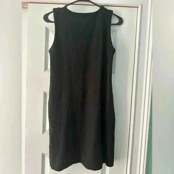 J. Jill Women’s Ponte Black Sleeveless Dress with Pockets Size Petite Small EUC - Picture 2 of 4